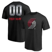 Custom Men's Portland Trail Blazers Branded Midnight Mascot T-Shirt Black