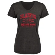 Custom Women's Portland Trail Blazers Branded Baseline T-Shirt Black