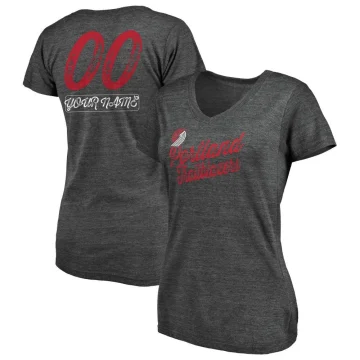 Custom Women's Portland Trail Blazers Branded Sideline V-Neck T-Shirt Black