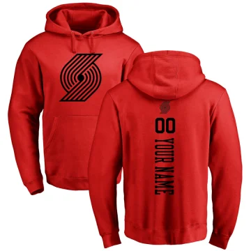 Custom Youth Portland Trail Blazers Branded One Color Backer Pullover Hoodie Red