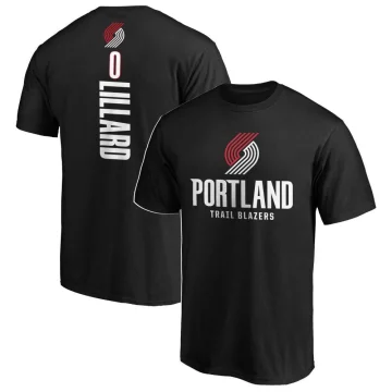 Damian Lillard Men's Portland Trail Blazers Backer T-Shirt Black
