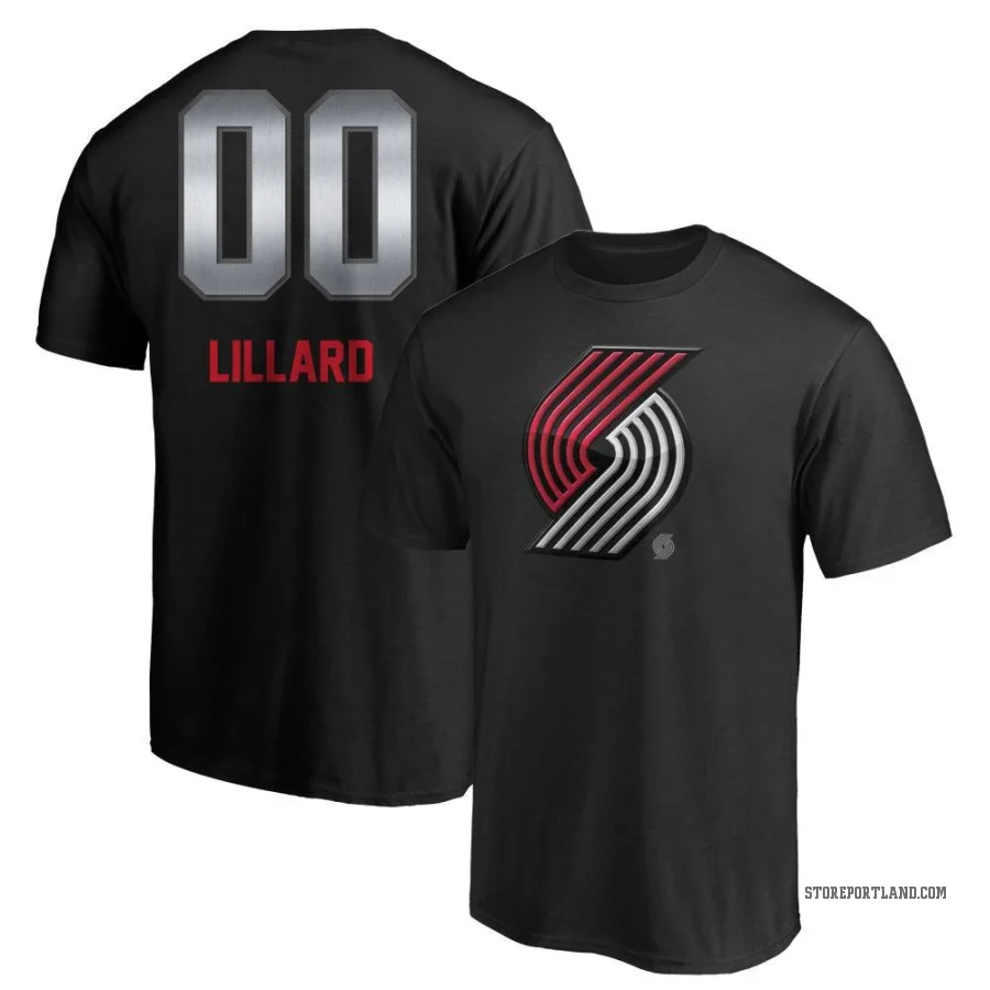 Damian Lillard Youth Portland Trail Blazers Midnight Mascot T-Shirt Black